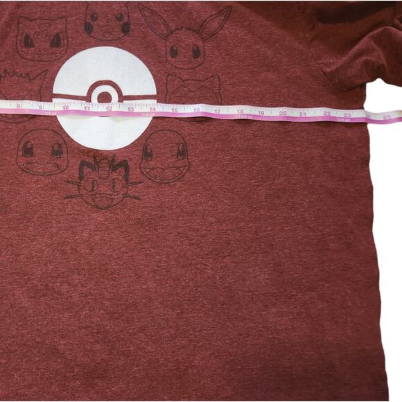 Pokemon Pokeball Red Heather Graphic Tee Shirt Size Large Tall - Picture 4 of 7